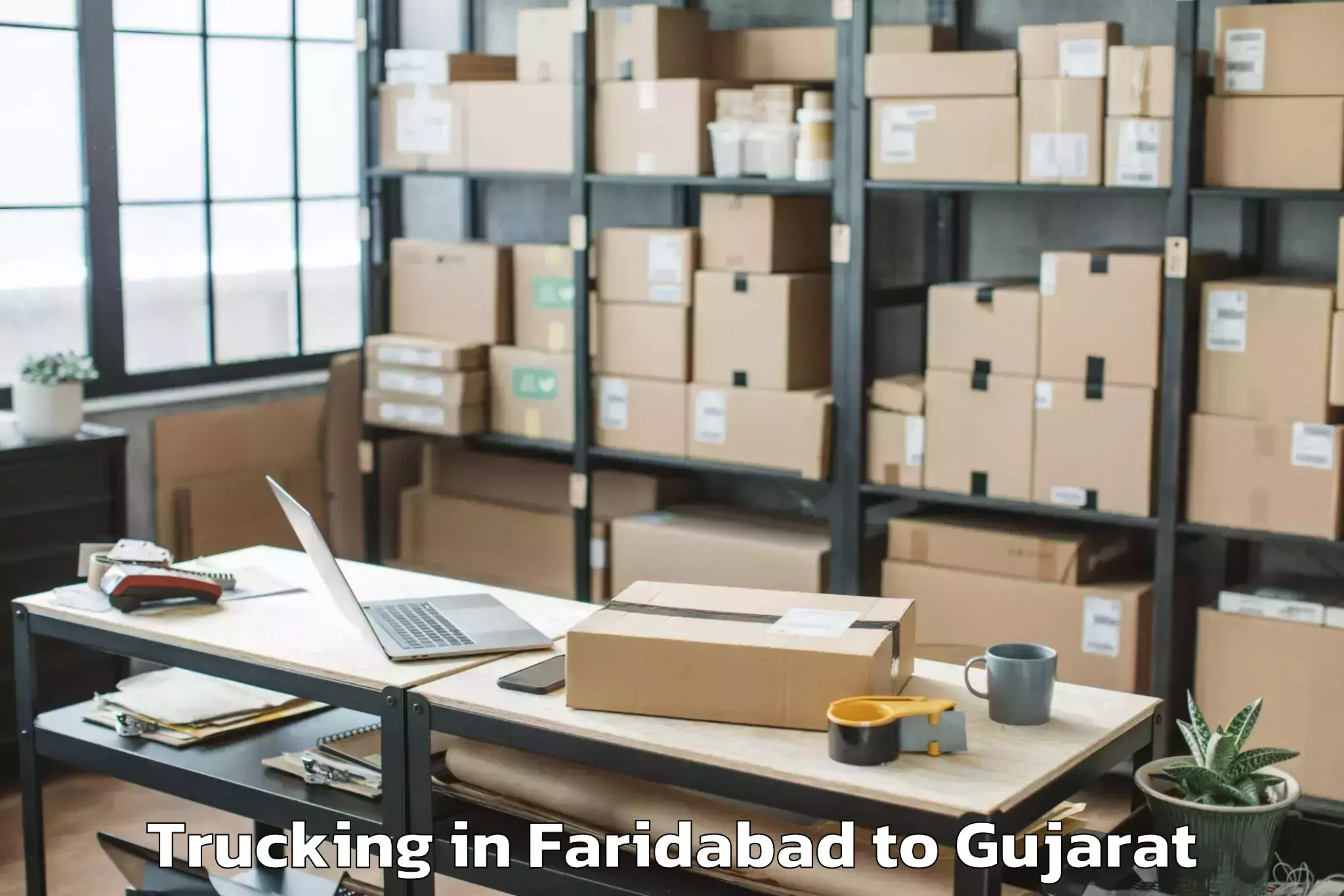 Book Faridabad to Anjar Trucking Online